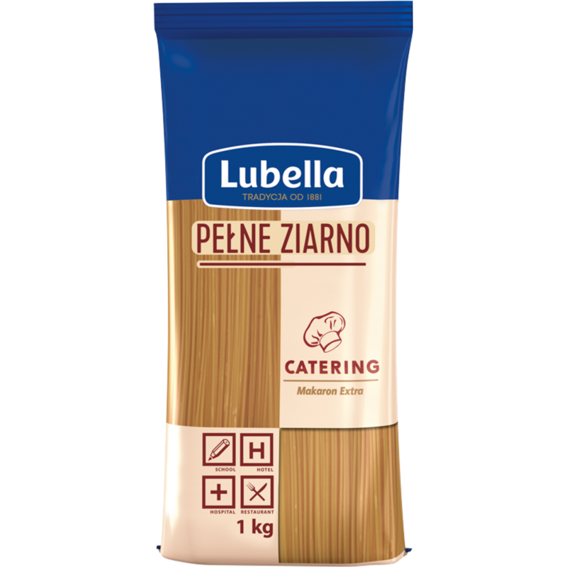 Lubella Catering Pełne Ziarno Makaron spaghetti 1 kg